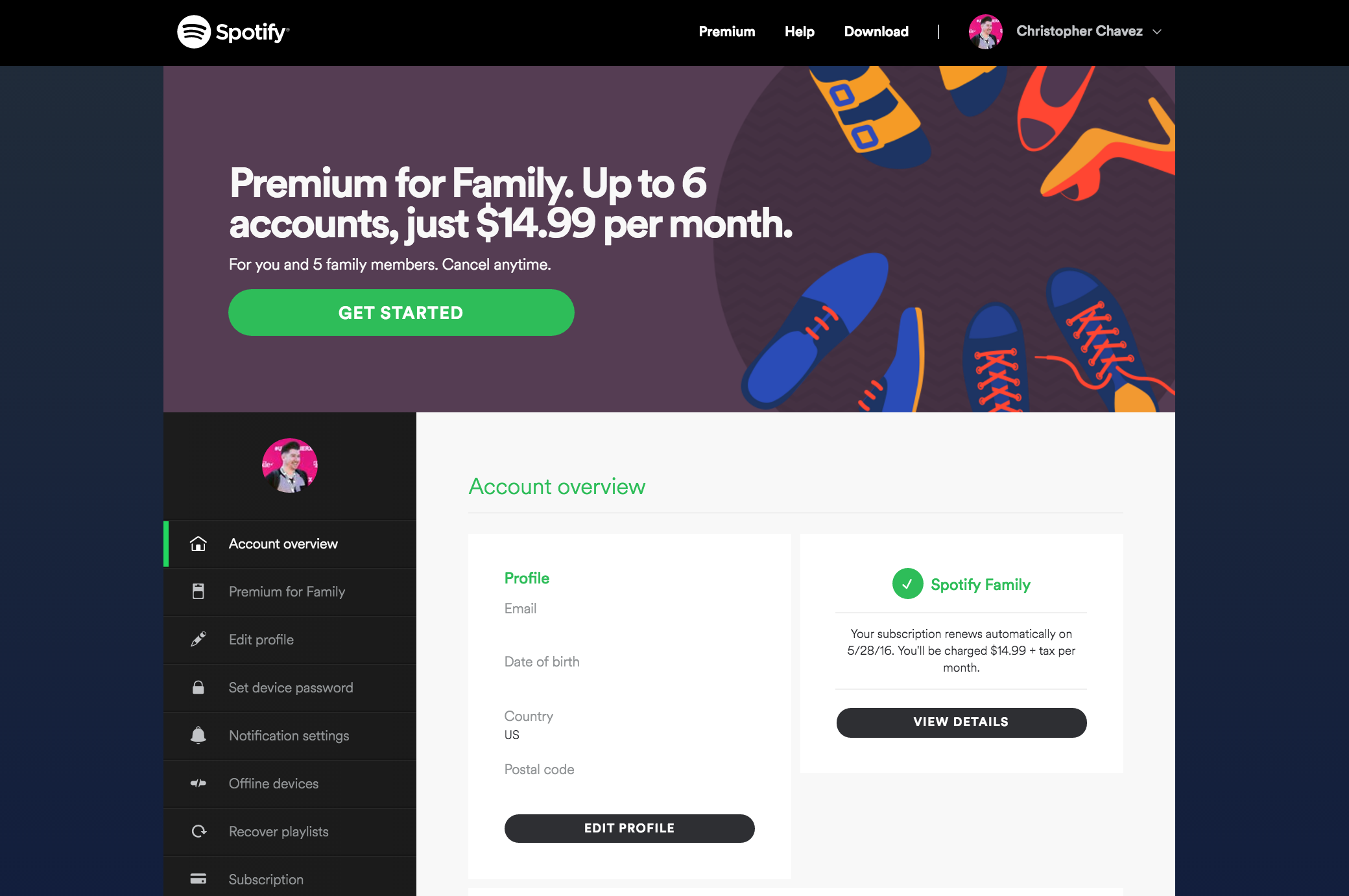Invited By A Family For Free Premium By Spotify